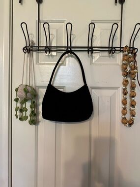 Black Velvet Shoulder Bag